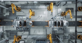 Aerial Car Factory 3D Concept
